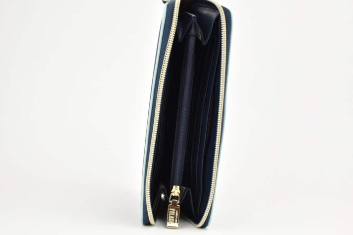 Portafogli geo blu con zip Alviero Martini Accessori