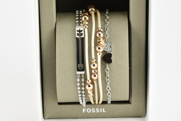 FOSSIL Set 3 bracciali acciaio e rose gold Accessori