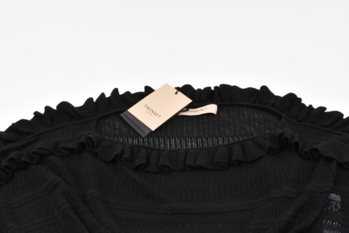 TWINSET Maxi maglia nera Abbigliamento