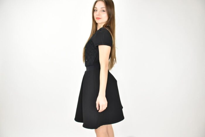 PATRIZIA PEPE vestito nero con applicazioni Abbigliamento