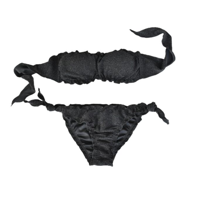 COSTUME lurex  nero – 2 pezzi con fascia Costumi