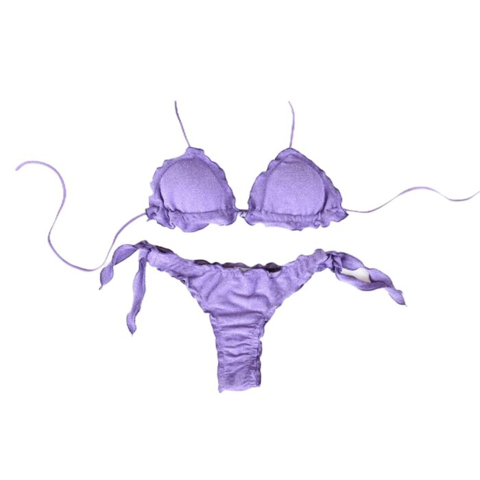 COSTUME lurex lilla – 2 pezzi bikini Costumi