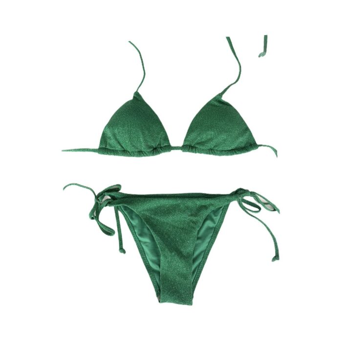 COSTUME 2 pezzi Bikini lurex verde Costumi