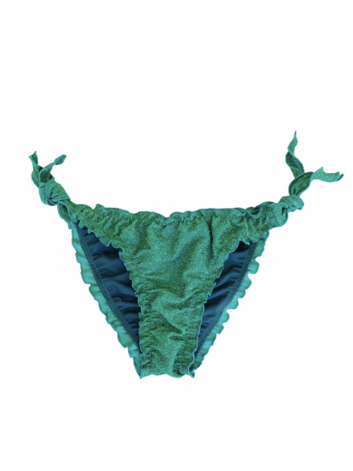 COSTUME lurex verde – 2 pezzi con fascia Costumi