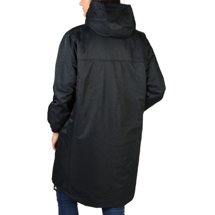 K-WAY lungo da donna acetato colore nero imbottito con pelliccia Giacche