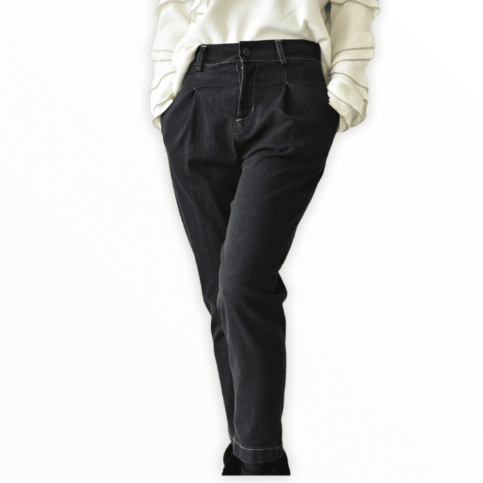 VANESSA SCOTT jeans nero chiaro pence Abbigliamento