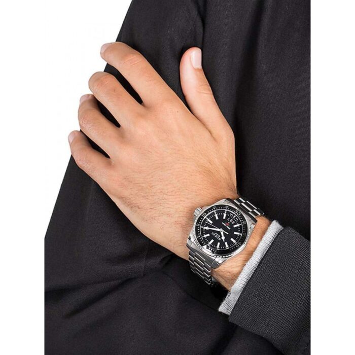 GUCCI orologio uomo quadrante nero e acciaio sportivo ed elegante Accessori