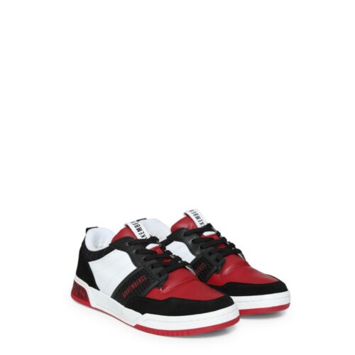 BIKKEMBERGS Sneakers nero bianco e rosso No COD