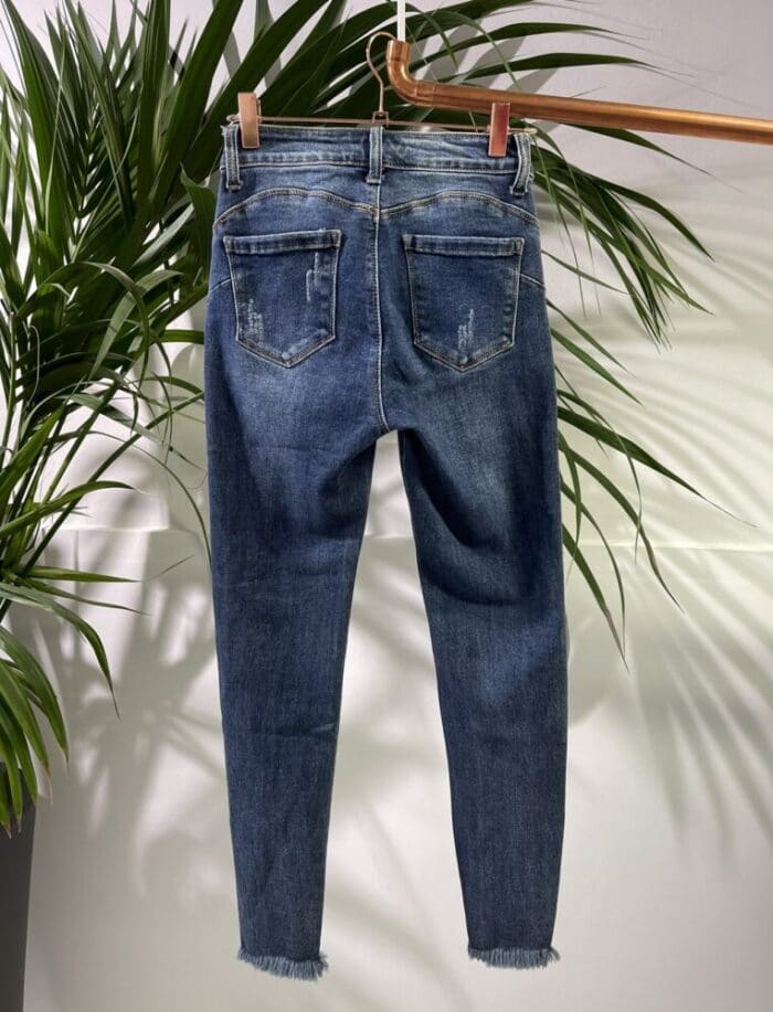 METIS GLAM jeans slim strappi caviglia Abbigliamento