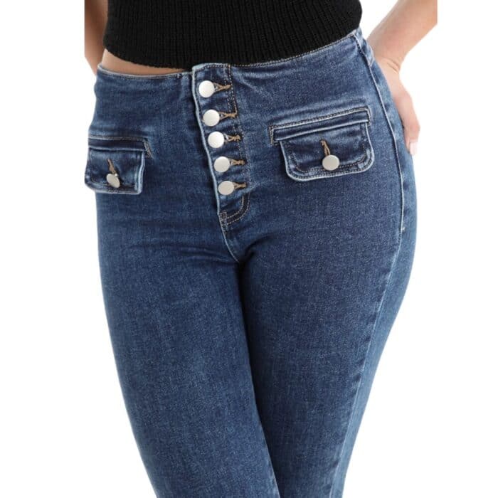 METIS GLAM Jeans skinny 5 bottoni con taschini Abbigliamento