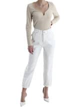 METIS GLAM jeans bianco mom fit Abbigliamento