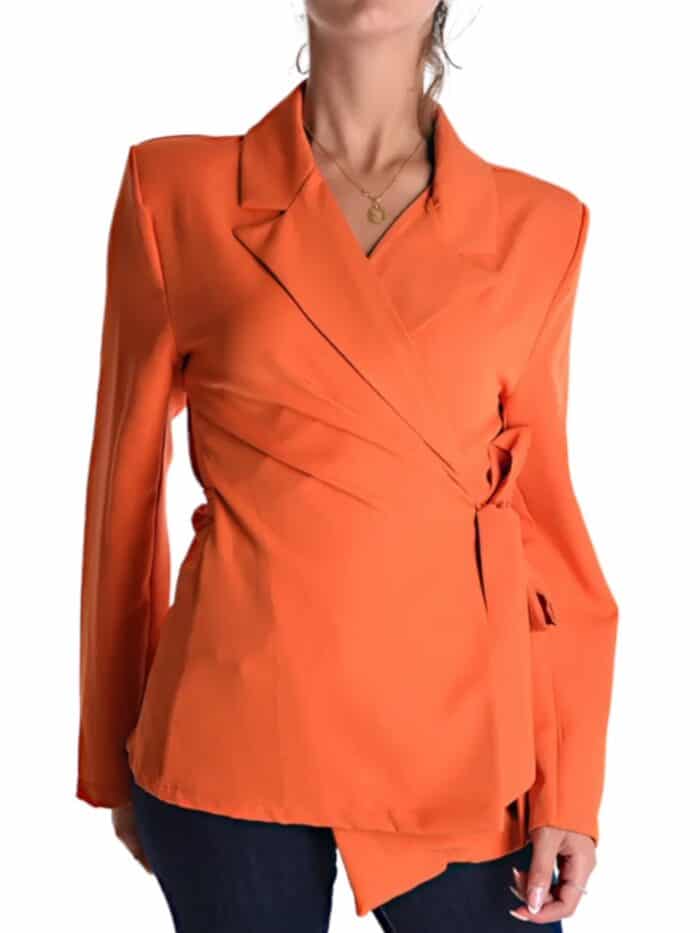 METIS GLAM Blazer Kimono arancio Abbigliamento